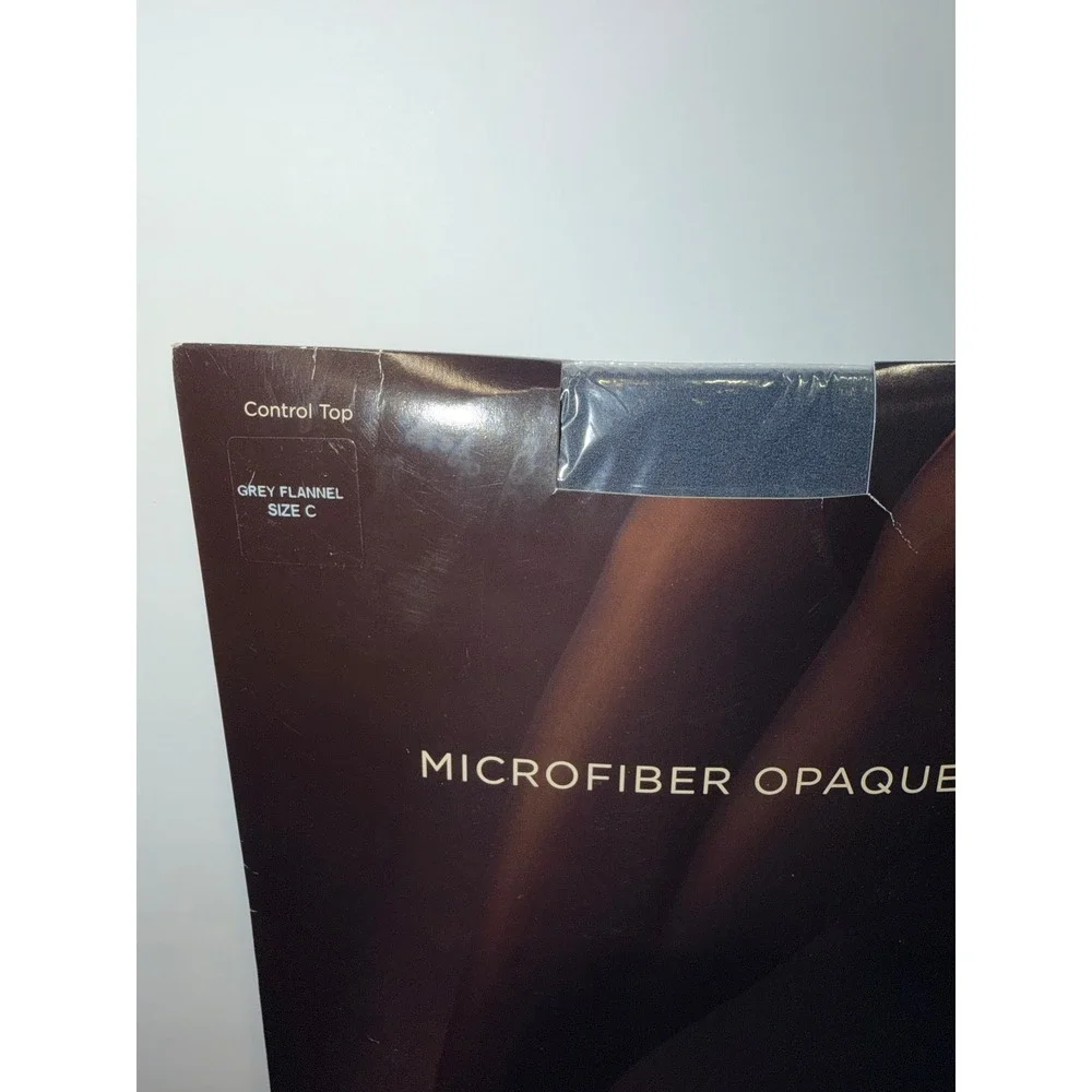 Talbots Microfiber Opaque Control‎ Top Tights Grey Flannel Size C